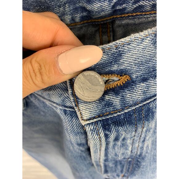 Outerknown Women's High Rise Fillmore Boyfriend Jeans Distressed Blue Size 27 - Picture 3 of 5